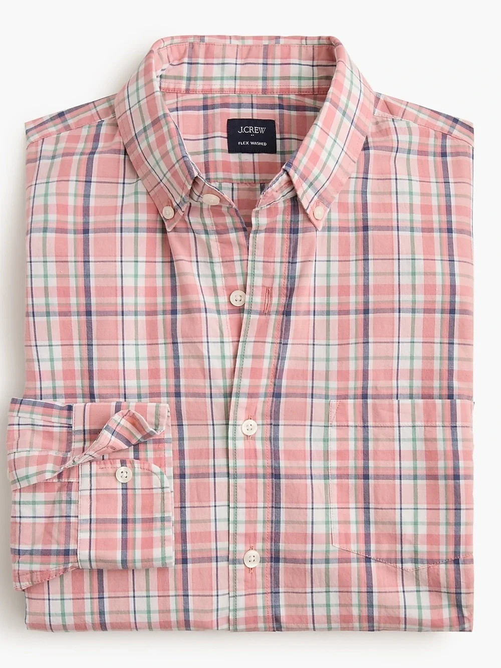 J crew pink Classic-fit flex casual shirt